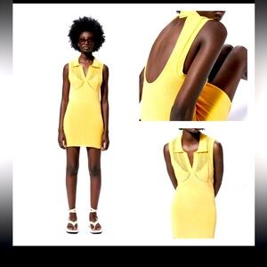 REVOLVE•Zara Perforated Chenille Collared Polo Mini Dress size M|SOLD OUT ONLINE